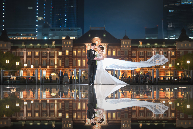 ベールを使った撮影も