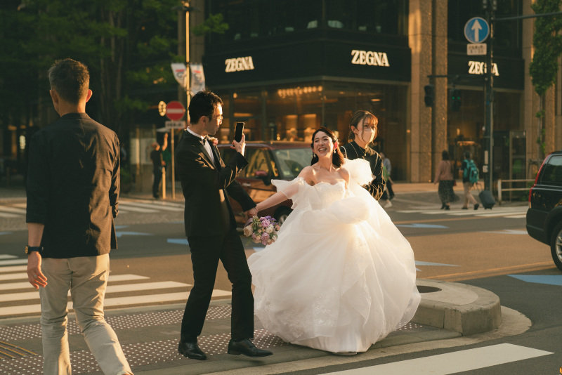 移動中の新婦様をパシャリ!