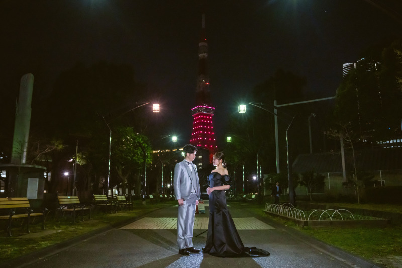 満月の東京タワー