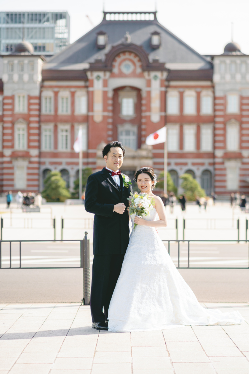 駅舎前でにっこり☺︎