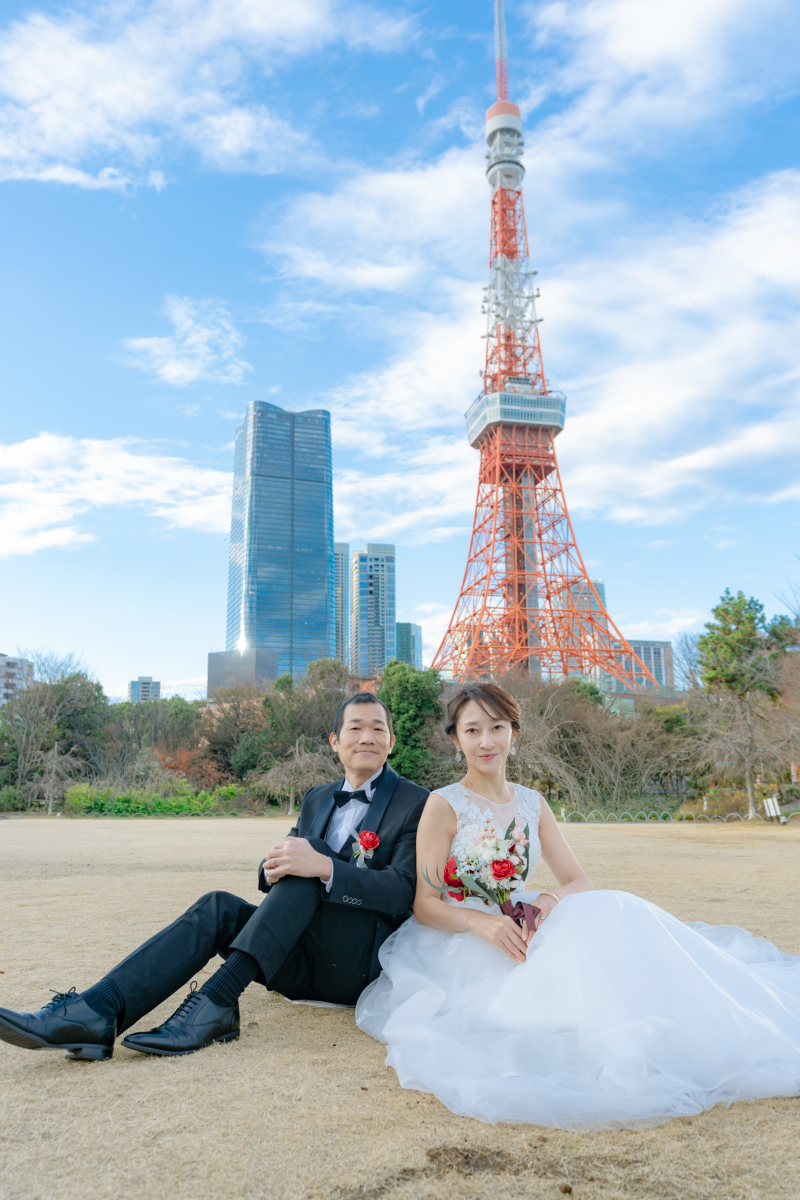 1着目のドレスで東京タワーに向かいます