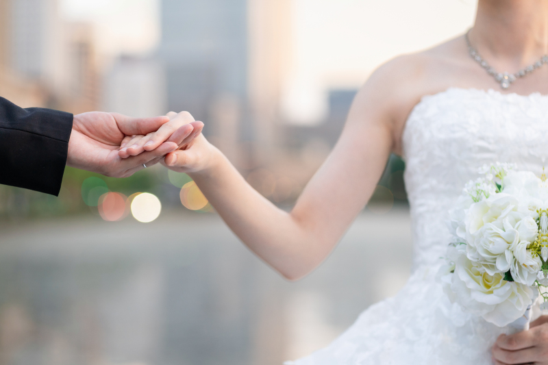 あえてお手元のみのショットも