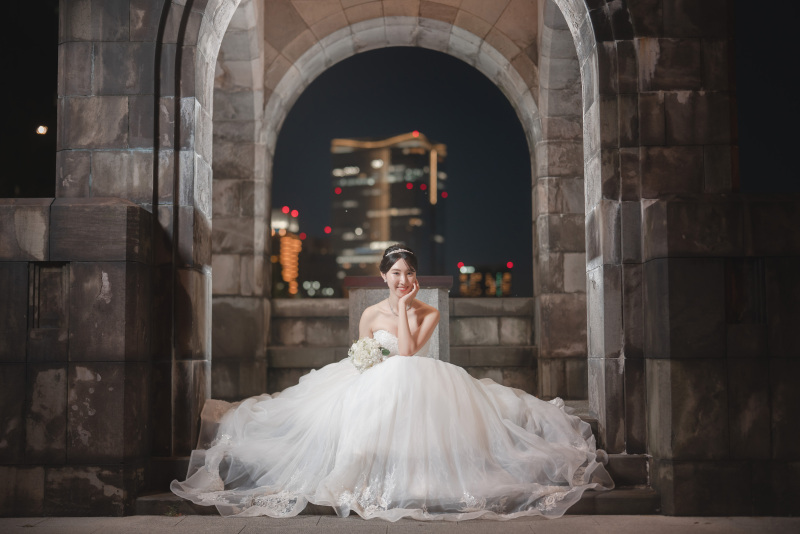 ご新婦様のソロショット。お姫様のような素敵な一枚