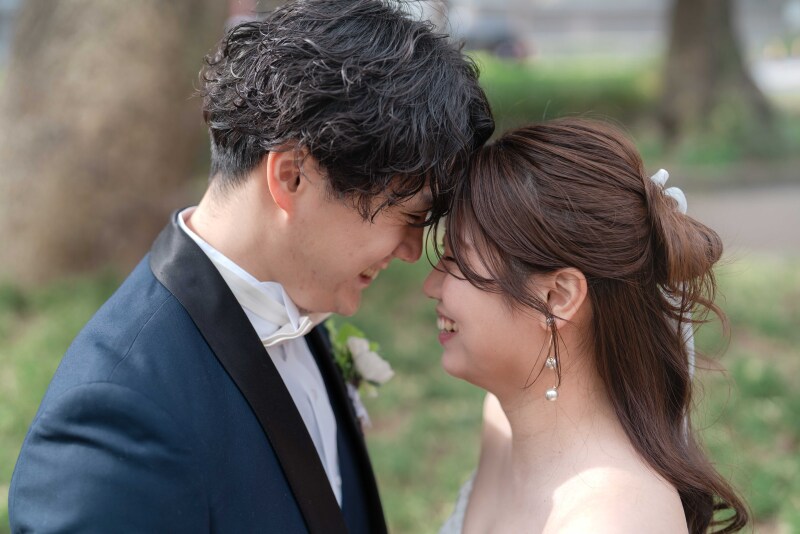 おでこコツン。接近ショット･:*+.