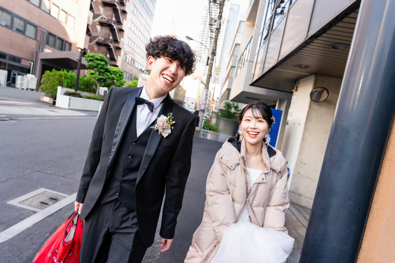 お支度を終えて撮影場所へ向かいます!