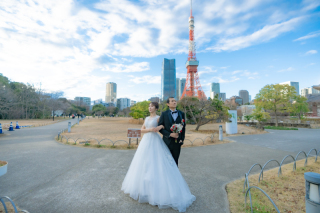 【ドレスチェンジあり】東京タワー＋東京駅前でたっぷり撮影プラン