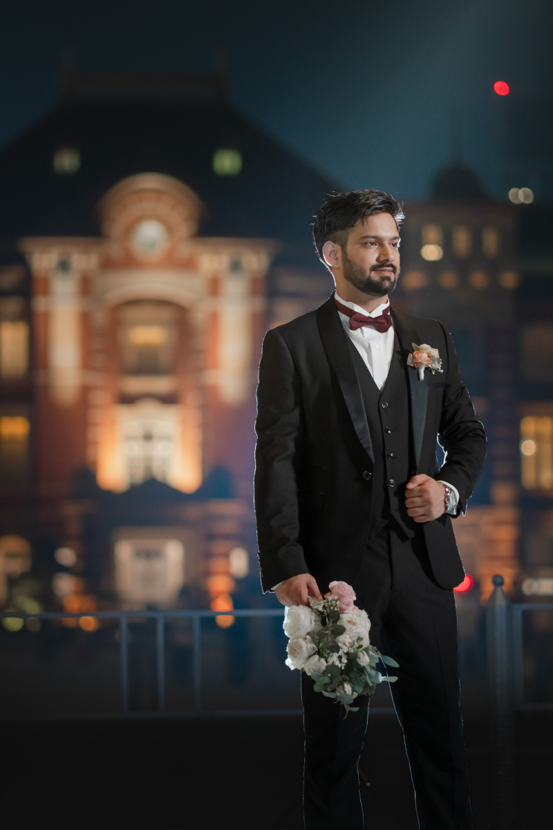 ご新郎様のソロショットも