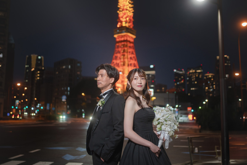 【東京タワー周辺】ブラックドレスでナイト撮影！映える写真がたくさんでしたね☆
