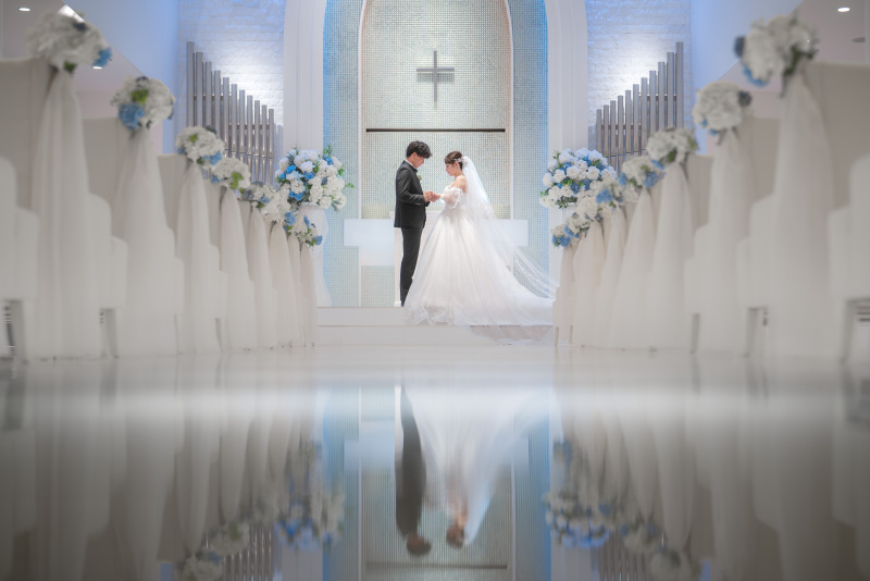 チャペル内リフレクション撮影もできます！