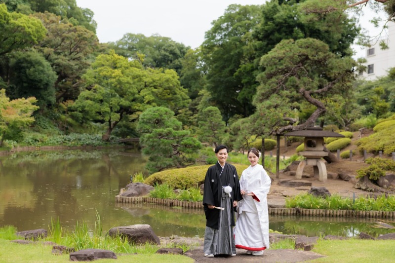 《肥後細川庭園》和装ロケ すべての白無垢・色打掛から選び放題 ◉194,370円 申請料込み