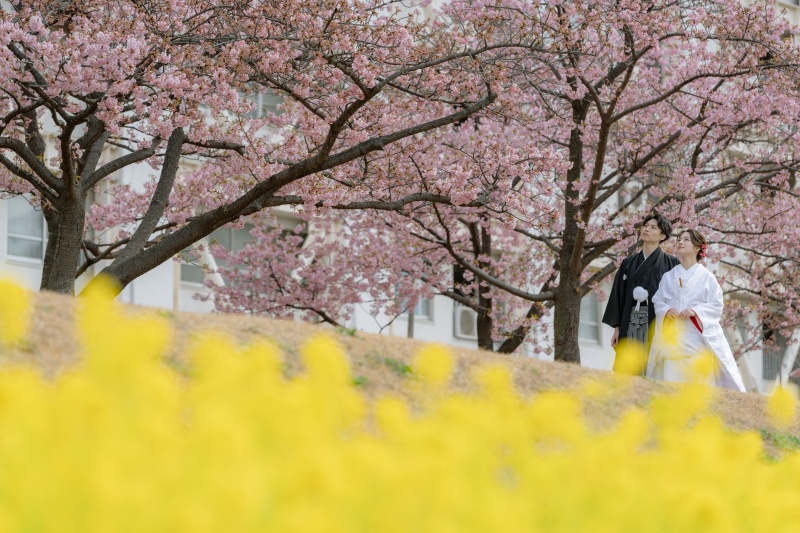 【早割☆桜撮影+おすすめSPOT☆2ロケーションコミコミ100カット】全データ&プレミアムドレス&プロヘアメイク付