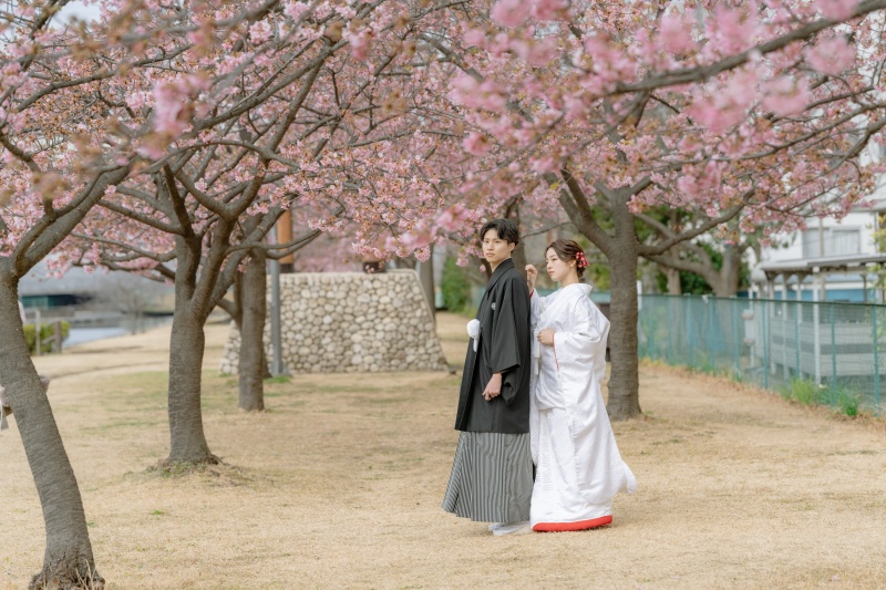 【早割☆桜撮影+おすすめSPOT☆2ロケーションコミコミ100カット】全データ&プレミアムドレス&プロヘアメイク付