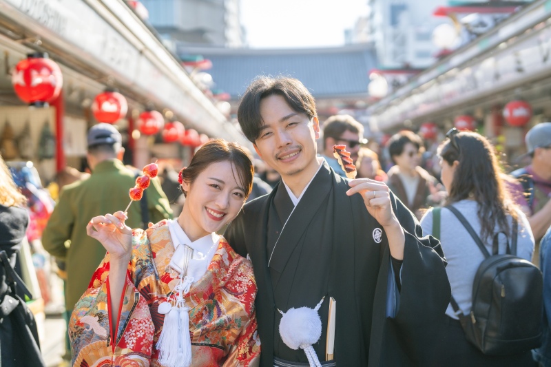 【雷門前＆浅草周辺ストリートの2スポット撮影】和装２ロケ・スタンダードプラン ◉通常237,000円&rarr;132,000円