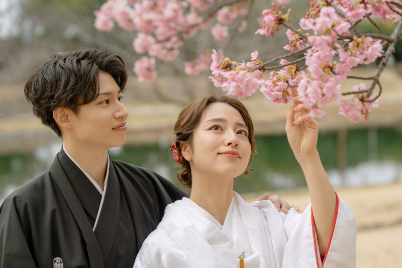 【早割☆桜撮影+おすすめSPOT☆2ロケーションコミコミ100カット】全データ&プレミアムドレス&プロヘアメイク付