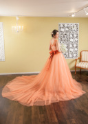 【イメージチェンジカラードレス】パステルオレンジ３−３