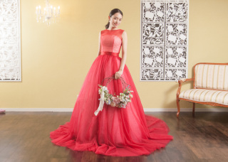 【イメージチェンジカラードレス】レッド４−１