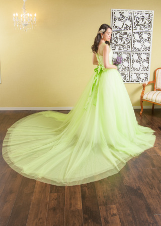 【イメージチェンジカラードレス】パステルグリーン２−５