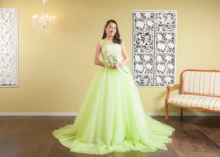 【イメージチェンジカラードレス】パステルグリーン２−４