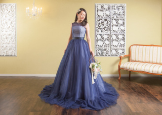 【イメージチェンジカラードレス】ネイビー２−８