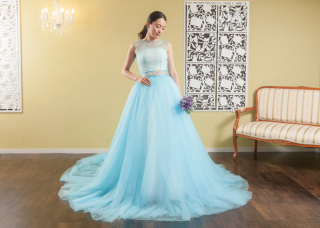 【イメージチェンジカラードレス】パステルブルー３−８