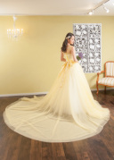 【イメージチェンジカラードレス】パステルイエロー２−３