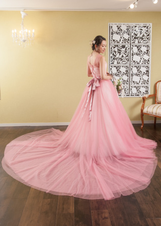 【イメージチェンジカラードレス】パステルピンク３−６