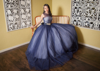 【イメージチェンジカラードレス】ネイビー２−１０