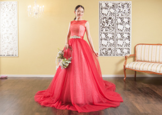 【イメージチェンジカラードレス】レッド４−２