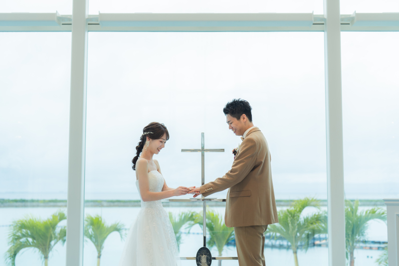 #3 指輪交換などの挙式風ショットも撮影可能です