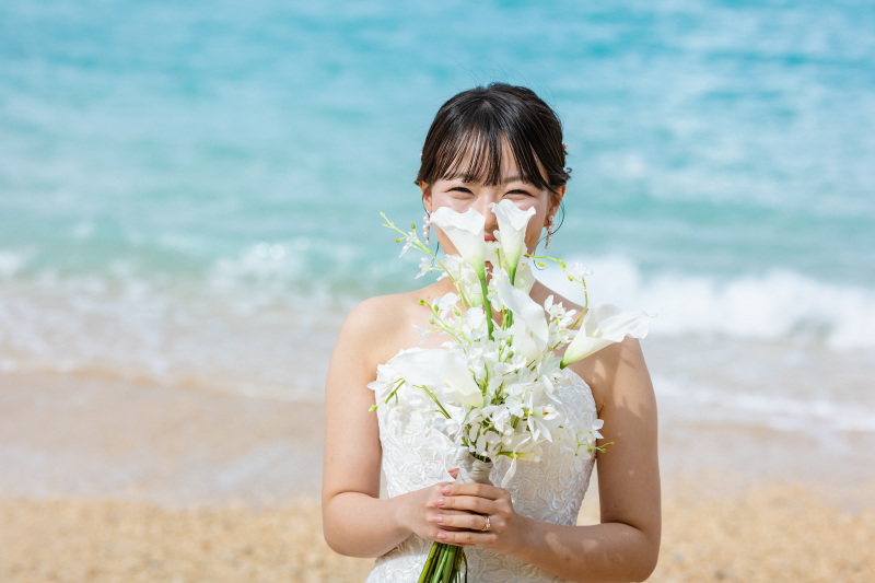 照れ隠しのブーケ♩でも満面の笑顔が想像できますね