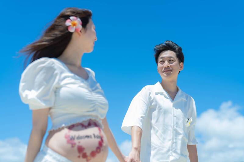 好きな衣装でマタニティフォト