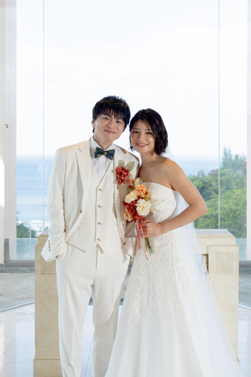 海の見えるチャペルから撮影スタート！