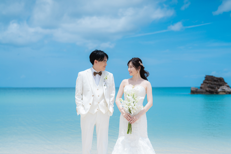 ビーチに到着!フォトウェディングスタートです♬