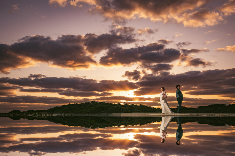 ウユニ塩湖風ショット