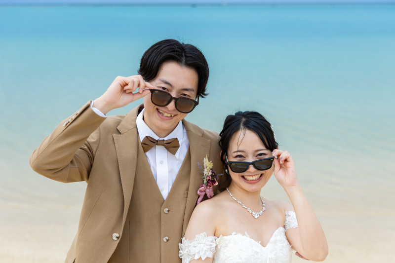 かしこまらず、こんな遊び心のあるカットも♪