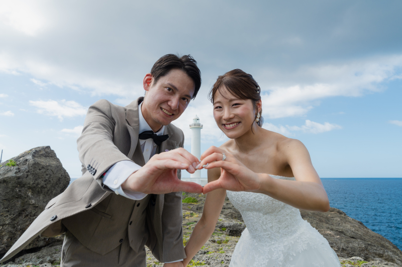 ひとつのハートを描く可愛らしいラストショット