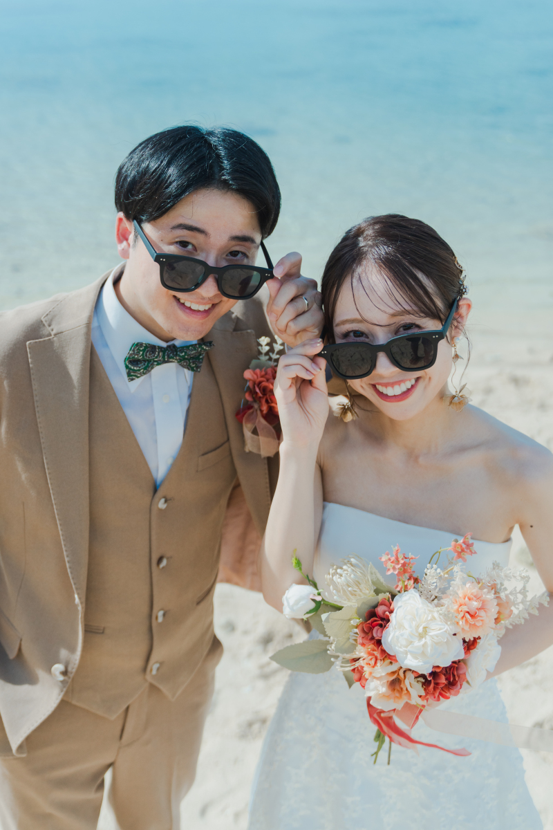 お揃いのサングラスからのぞく笑顔も素敵です＾＾