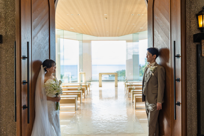 最後は海の見えるチャペルに移動〜！