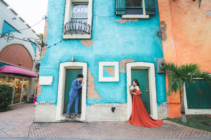 カラフルでユニークな建物は目を惹く一枚に！