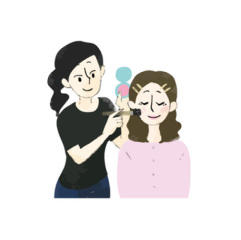 同行者ヘアメイク