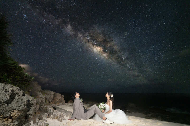 【星空＆ドラマティックナイト撮影＊コミコミ10カットプラン】◉全データ納品｜衣装｜ヘアメイク込み《追加料金不要♬》