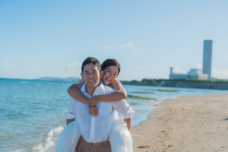 結婚式のオープニングムービーに使える動画データ付【天然ビーチ撮影コミコミ100カットプラン】☆全データ納品｜衣裳｜ヘアメイク付き