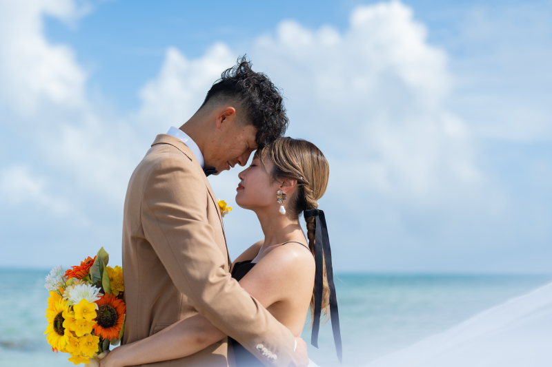 結婚式のオープニングムービーに使える動画データ付【天然ビーチ撮影コミコミ100カットプラン】☆全データ納品｜衣裳｜ヘアメイク付き