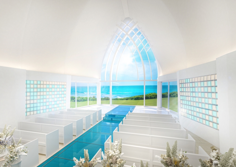 【チャペル撮影プラン】天然ビーチ＆海の見えるチャペル撮影コミコミ150カット◉全データ納品｜衣装｜ヘアメイク込み《追加料金不要》