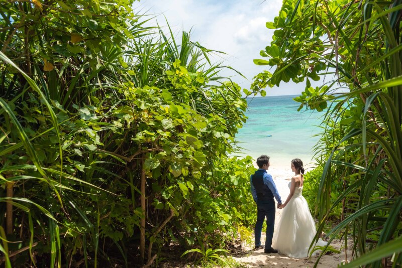 ★前撮り用の動画付き★【天然ビーチ&グリーン撮影＊コミコミ120カット＋ダイジェスト動画】