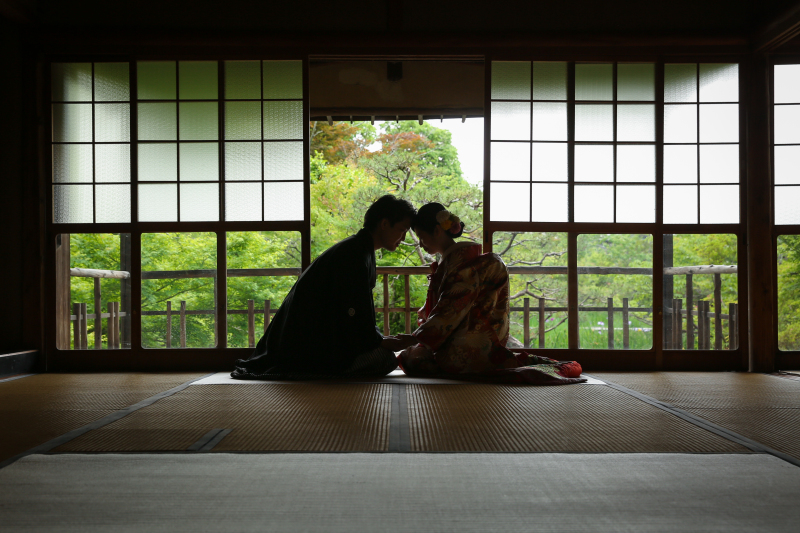 和室では正座以外の撮影も◎