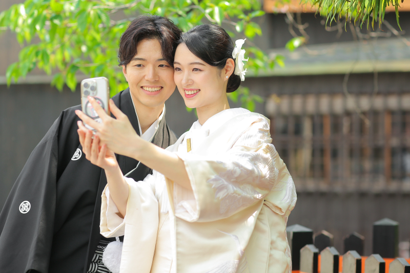 楽しい自撮りシーン