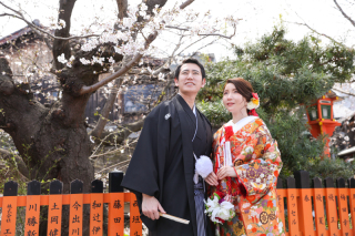 春景色の祇園にて