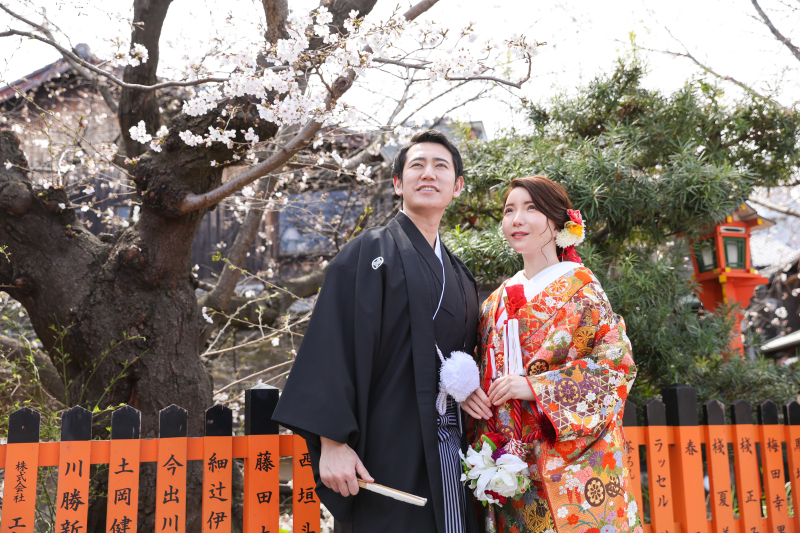 春景色の祇園にて