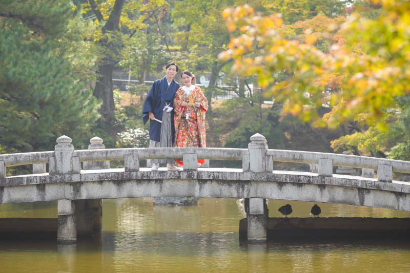 円山公園の橋から